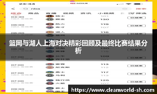 篮网与湖人上海对决精彩回顾及最终比赛结果分析
